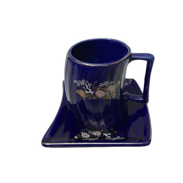 ست فنجان و نعلبکی 12 پارچه کد 2 طرح  گل و مرغی