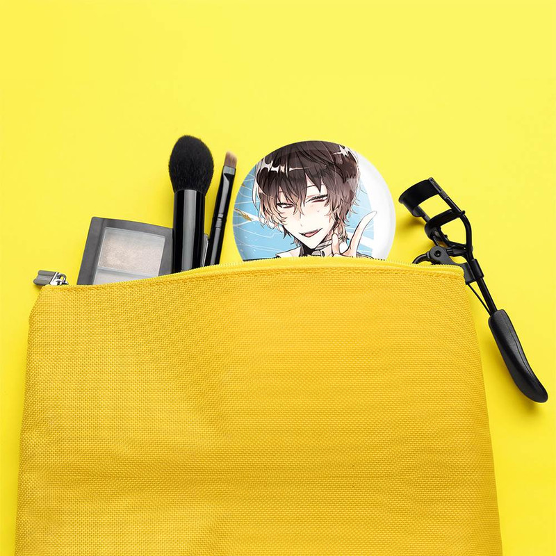 آینه جیبی خندالو مدل اوسامو دازای انیمه سگ های ولگرد بانگو  کد 11755