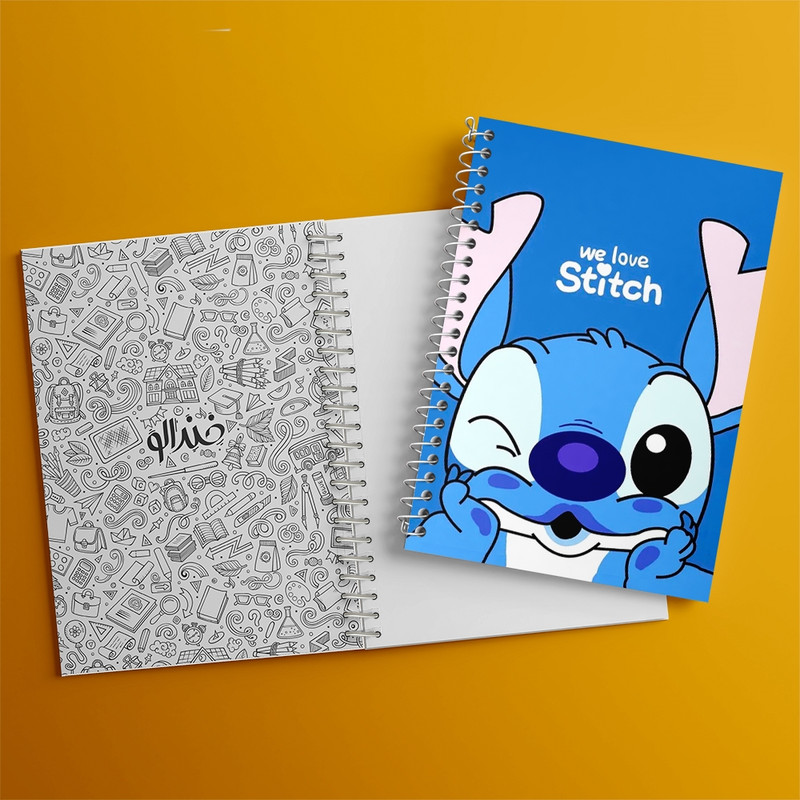 دفتر مشق 50 برگ خندالو طرح استیچ کد F931