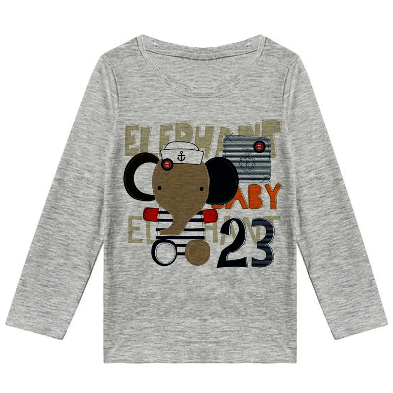 تی شرت آستین بلند پسرانه مدل بچه فیل F106 