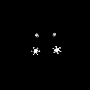 گوشواره دخترانه مدل مگنتی نگین و ستاره بسته 2 عددی