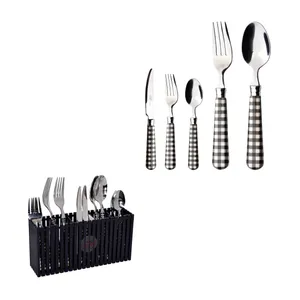 سرویس قاشق و چنگال 31 پارچه سی اند اس مدل شطرنجی