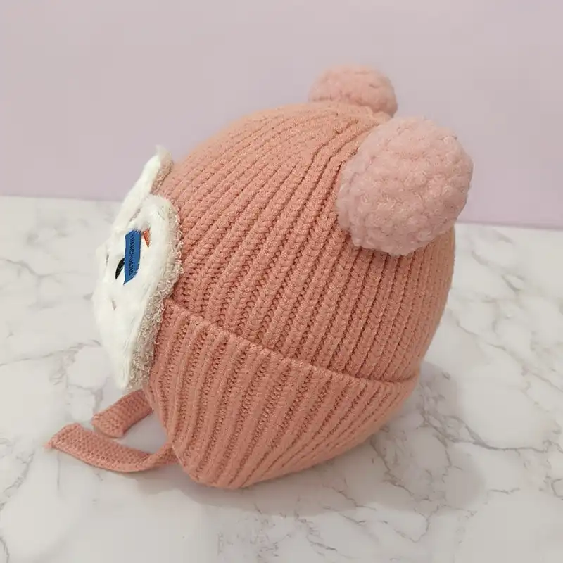 کلاه بافتنی بچگانه مدل عروسکی کد 003