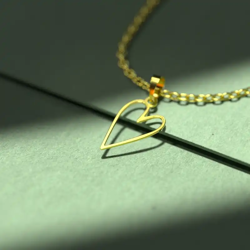 گردنبند طلا 18 عیار زنانه مدوپد مدل قلب کد E3-1-1202