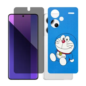 Glass Together model privacy Screen Protector Suitable for Xiaomi Redmi Note 13 Pro Plus Mobile Phone with Back cover sticker