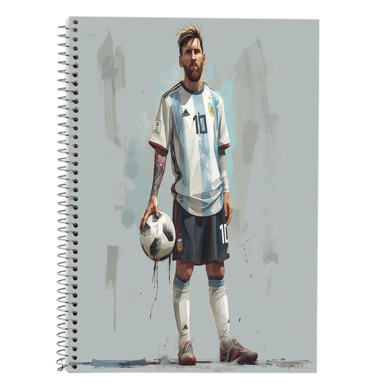 دفتر زبان 50 برگ مدوپد مدل سه خط طرح مسی messi کد DF14032