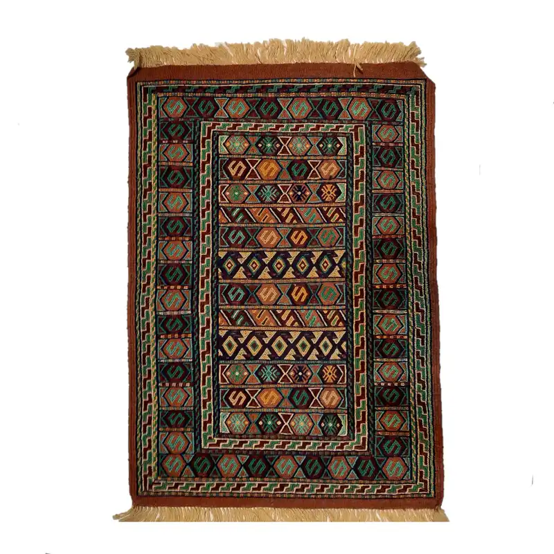 گلیم دستبافت 1 متری مدل کردی