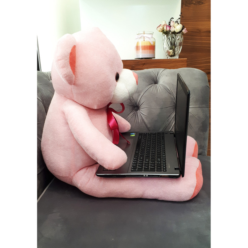 عروسک خرس دختر مدل happy ارتفاع 100 سانتی متر