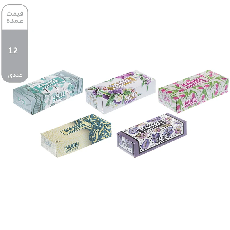 دستمال کاغذی 100 برگ ساحل کد 04 بسته 36 عددی