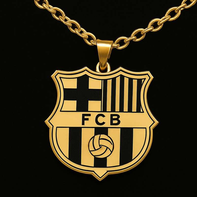 گردنبند مدل تیم فوتبال بارسلونا