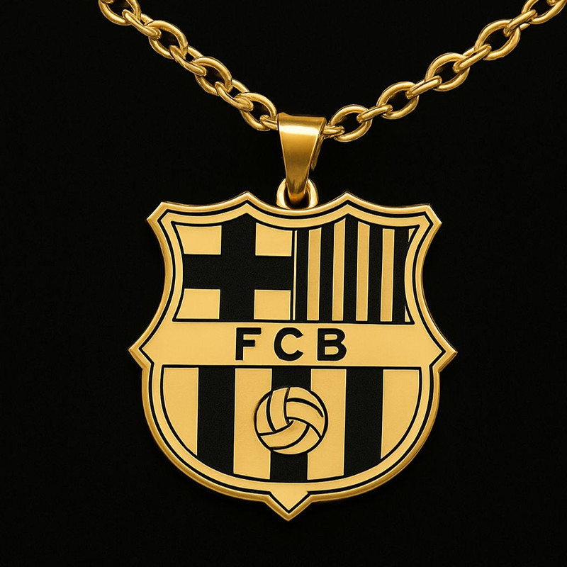 گردنبند مدل تیم فوتبال بارسلونا