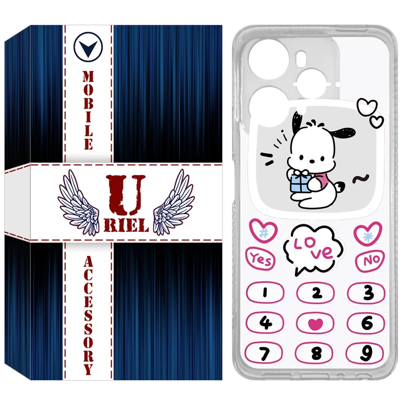 کاور یوریل مدل Clear کد 16 طرح موبایلی مناسب برای گوشی موبایل وکال V1 / V1 Plus