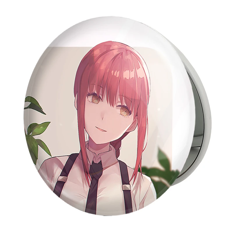 آینه جیبی خندالو طرح ماکیما انیمه مرد اره ای Chainsaw Man مدل تاشو کد 22333 