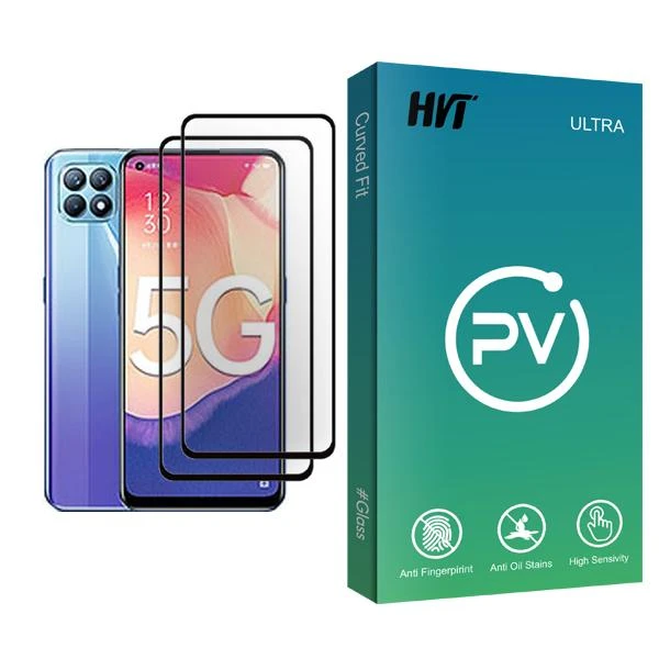 محافظ صفحه نمایش اچ وی تی مدل PV Glass MIX002 مناسب برای گوشی موبایل اوپو Reno4 SE بسته دو عددی