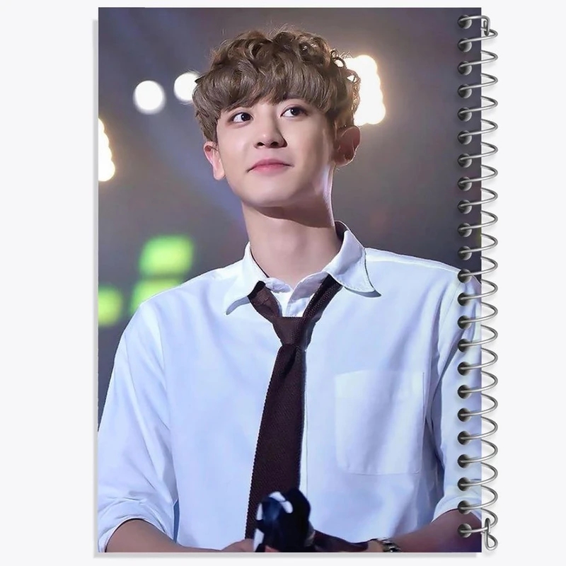 دفتر مشق 50 برگ خندالو مدل پارک چانیول گروه اکسو EXO  کد 13333