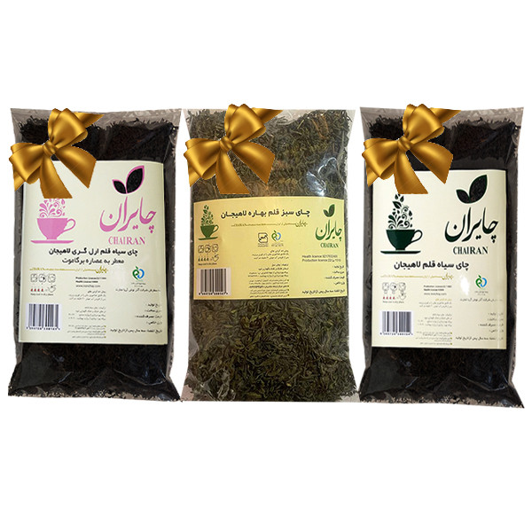 چای ایرانی سیاه قلم کلاسیک و قلم ارل گری و سبز قلم کلاسیک چایران - 1100 گرم بسته 3 عددی