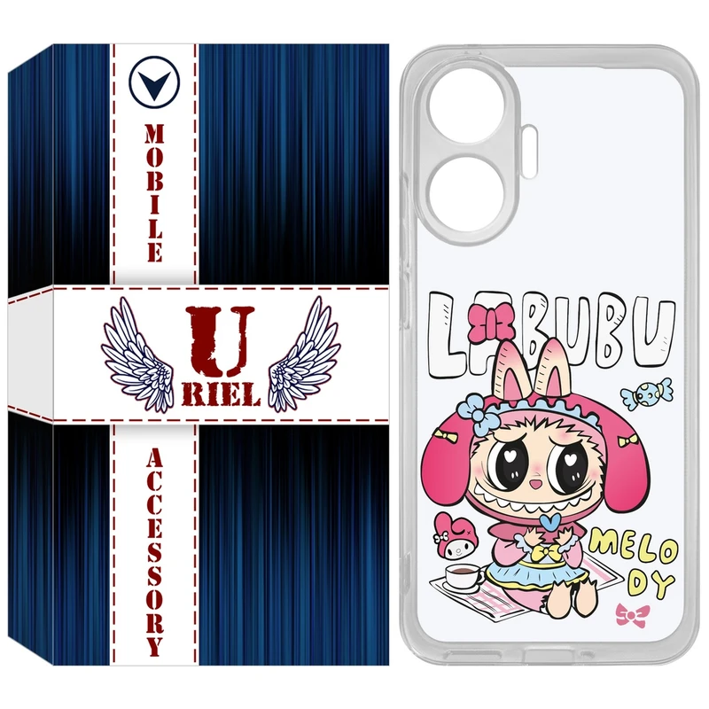 کاور یوریل مدل Clear کد 140 طرح لبوبو Labubu مناسب برای گوشی موبایل شیائومی Poco F7