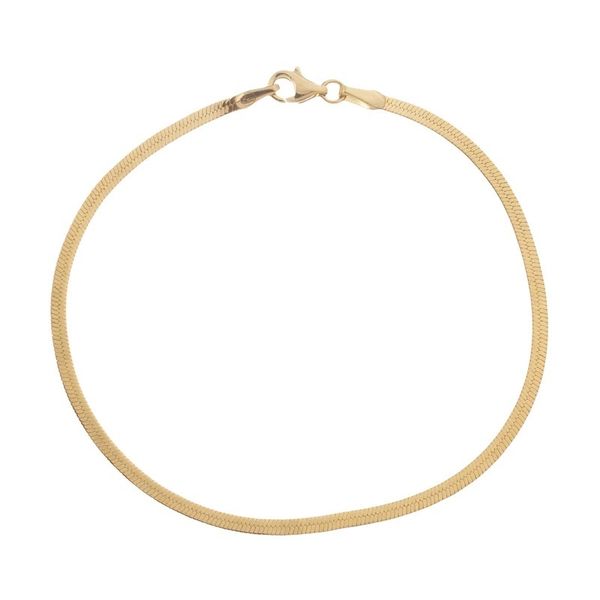 دستبند طلا عیار 18 زنانه وی وی گلد گالری مدل هرینگبون کد V.A1100