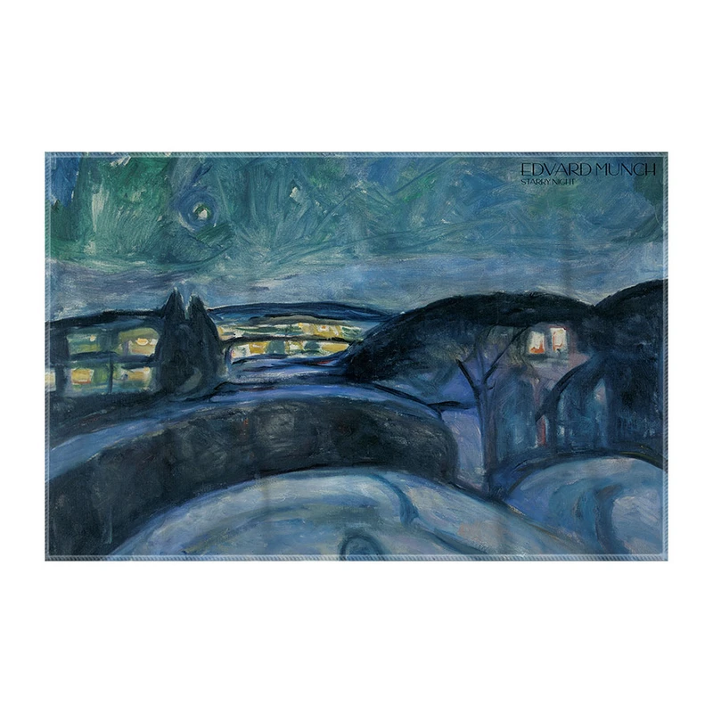 کاغذ کادو ترمه طراحان ایده مدل شب ستاره ای از ادوارد مونک کد art0117