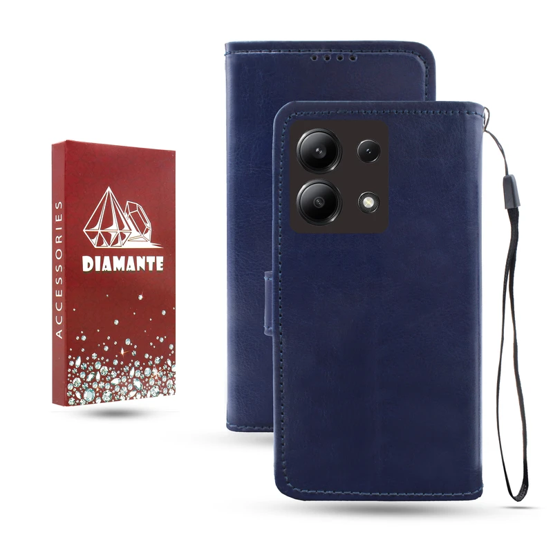 کیف کلاسوری دیامانته مدل Kif_Rd مناسب برای گوشی موبایل شیائومی Redmi Note 13 Pro 4G به همراه بند آویز