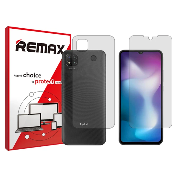 محافظ صفحه نمایش شفاف ریمکس مدل Resistant مناسب برای گوشی موبایل شیائومی Redmi 9 Activ به همراه محافظ پشت گوشی
