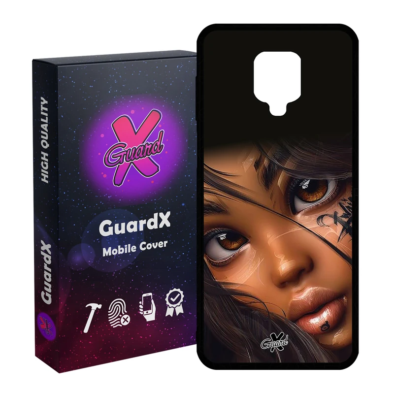 کاور گارد ایکس طرح دختر مدل Glass10365 مناسب برای گوشی موبایل شیائومی Redmi Note 9S / Note 9 Pro / Note 9 Pro Max