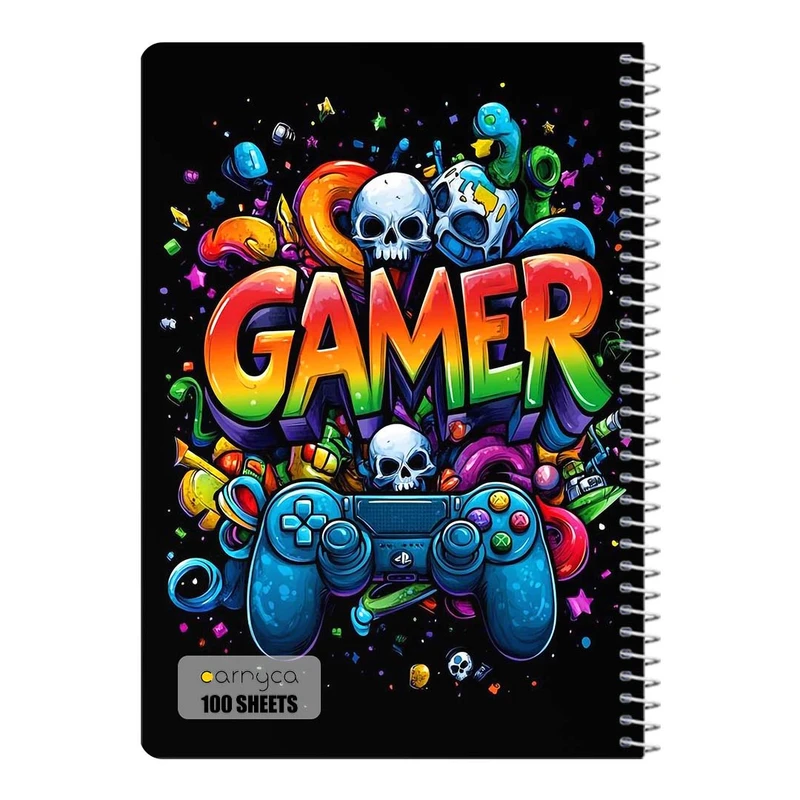 دفتر شطرنجی 100 برگ سیمی کارنیکا طرح گیم لاور Game Lover کد 57398