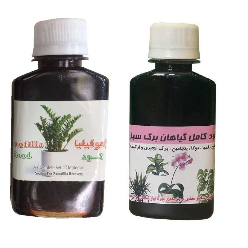 کود مایع زاموفیلیا و گیاهان سبز برگ مدل 1001 حجم 120 میلی لیتر بسته 2 عددی