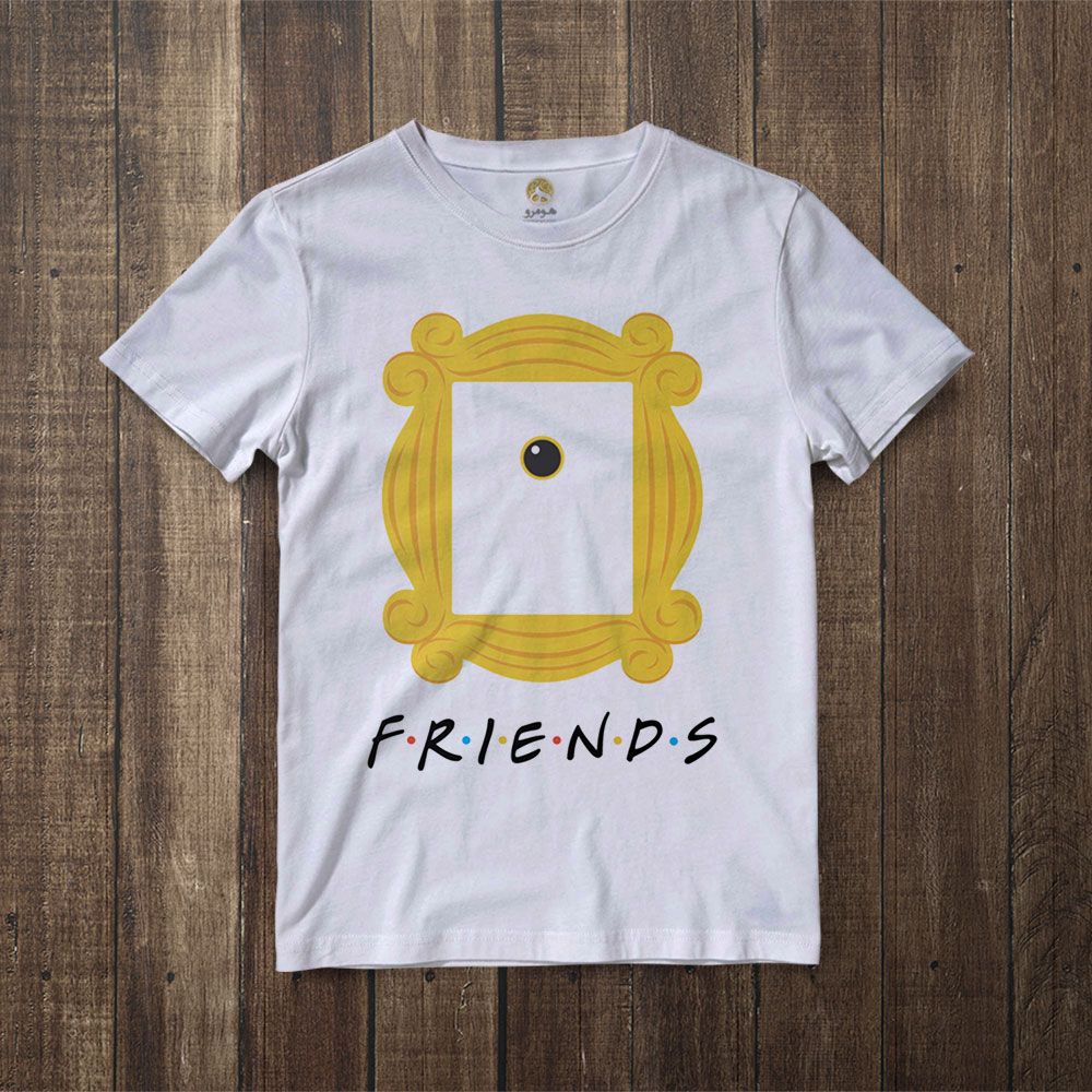 تی شرت آستین کوتاه زنانه هومرو مدل TW461 طرح فرندز -  - 5