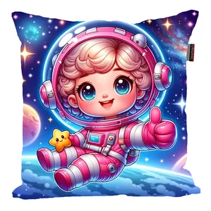 کوسن پاد آفرین مدل فضانورد سیاره منظومه شمسی موشک آدم فضایی کد PK401503 سایز 40*40 سانتی متر