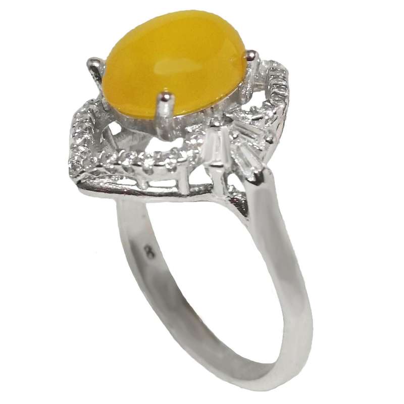 انگشتر نقره زنانه مدل عقیق شرف الشمس SHW6020