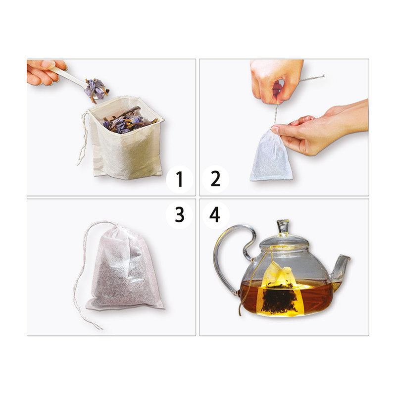 فیلتر چای فیلترپک مدل کاغذی نخ دار بسته 50 عددی