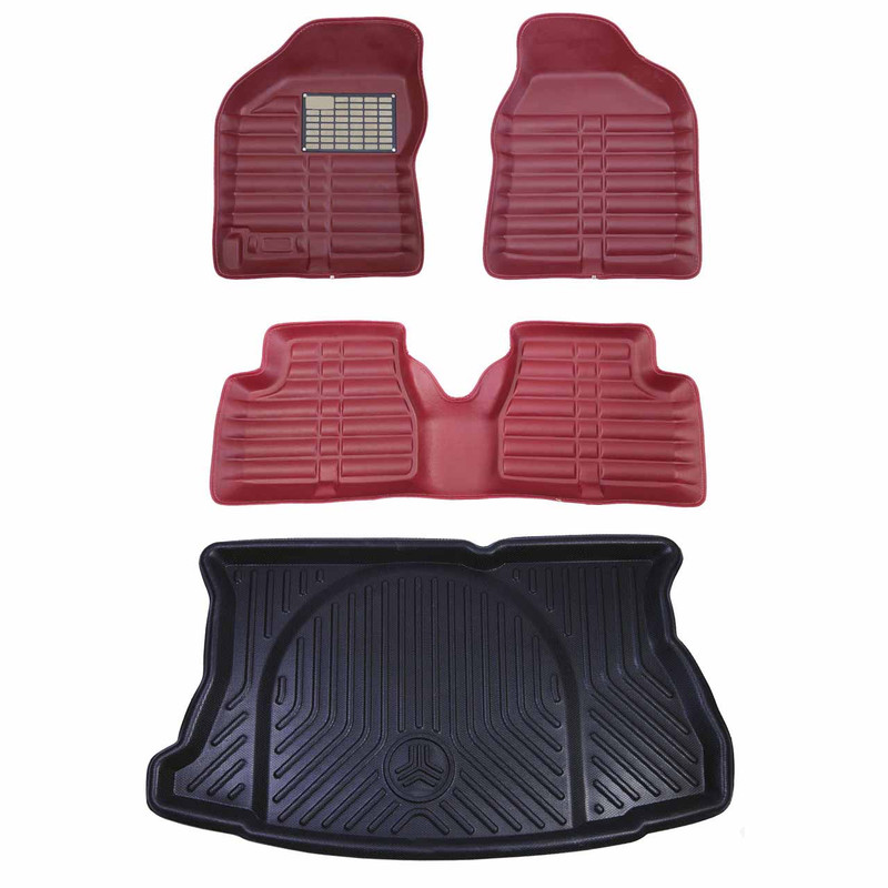 کفپوش سه بعدی خودرو مدل LS مناسب برای کوئیک به همراه کفپوش صندوق