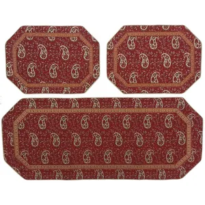 ست 3 تکه رومیزی ترمه کد TRSETE63