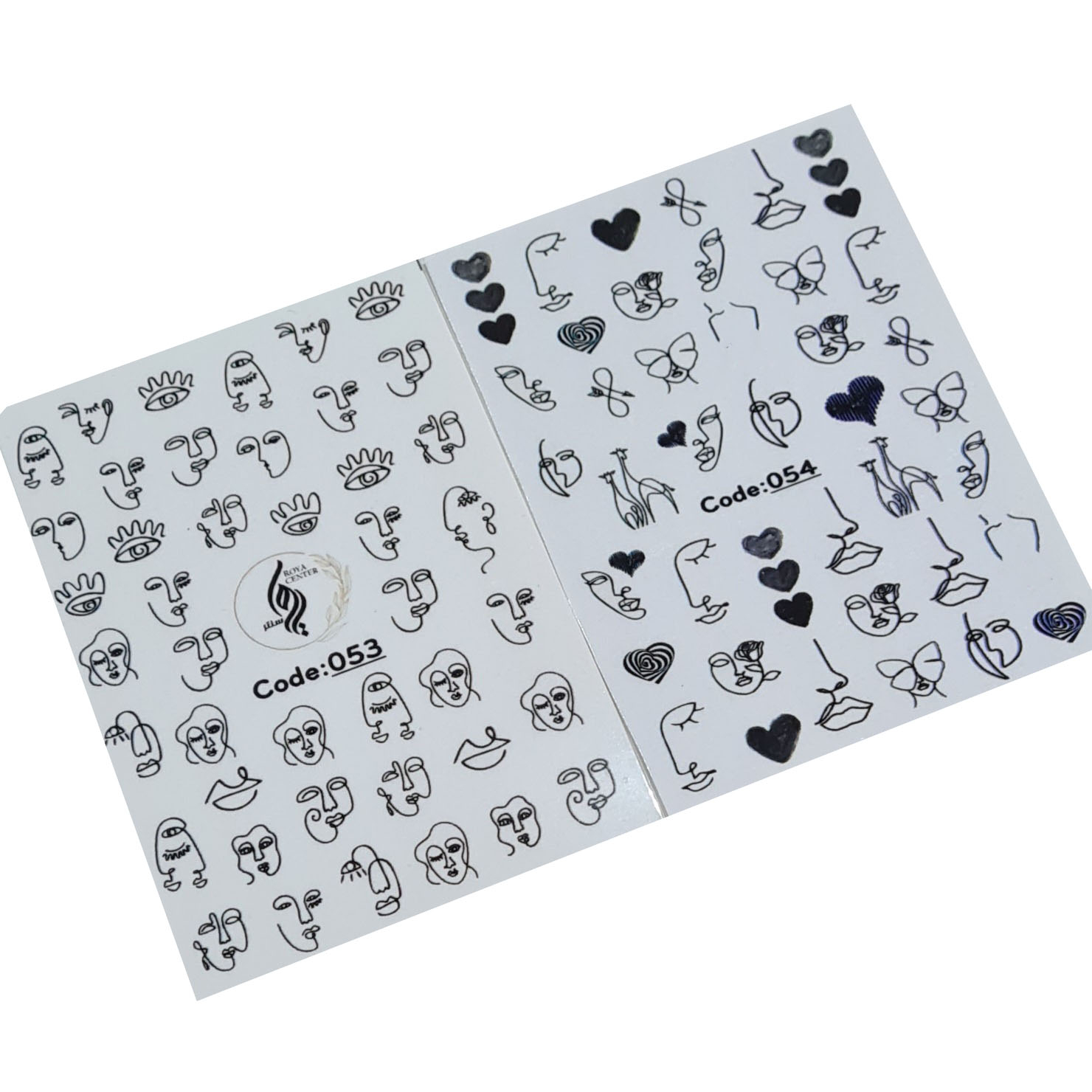 برچسب لنز ناخن رویاسنتر مدل 5354 مجموعه 2 عددی