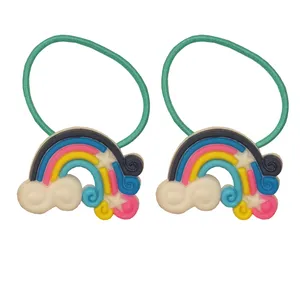 کش مو دخترانه مدل رنگین کمان کد 09 بسته 2 عددی