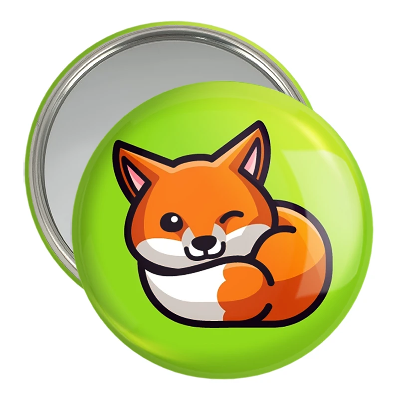 آینه جیبی خندالو مدل حیوانات بامزه روباه کد 28183