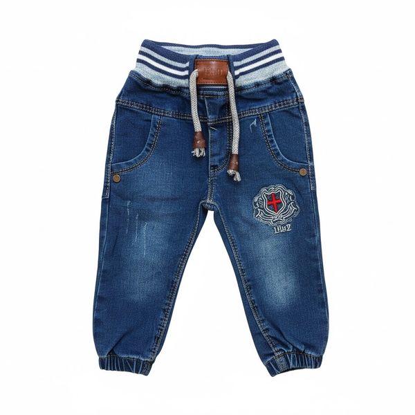 شلوار جین دم پا کش بچگانه مدل اسکیت‌بورد