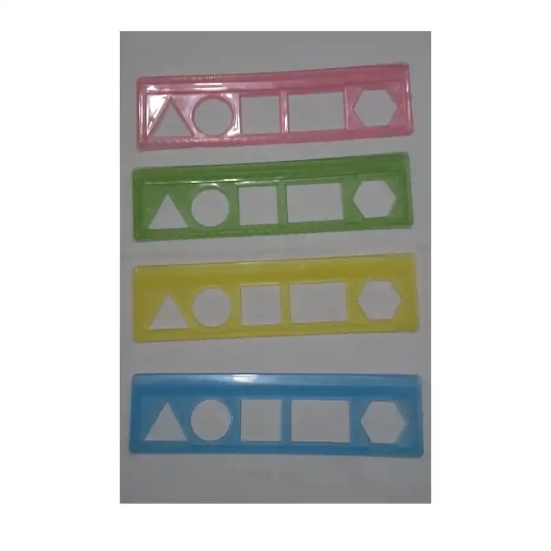 خط کش 15 سانتی متری مدل شابلون دار