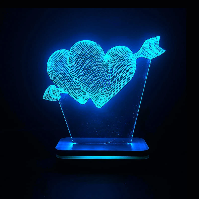 چراغ خواب سان لیزر طرح قلب و تیر مدل تک رنگ