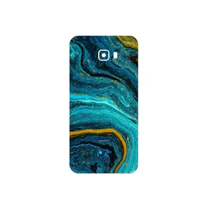 MAHOOT Turquoise marblewith golden streaks Cover Sticker for Samsung Galaxy C7 Pro