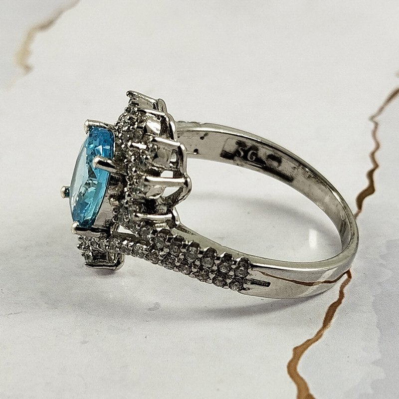 انگشتر نقره زنانه سلین کالا مدل توپاز کد 15