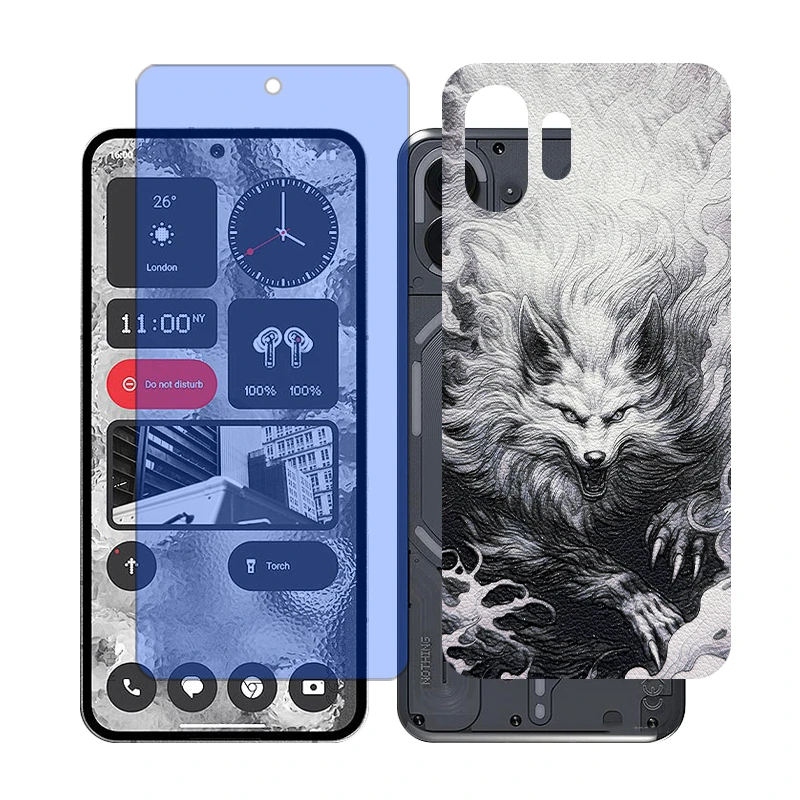محافظ صفحه نمایش بلو کات گلس مدل Together مناسب برای گوشی موبایل ناتینگ 2 Phone به همراه برچسب پوششی پشت گوشی