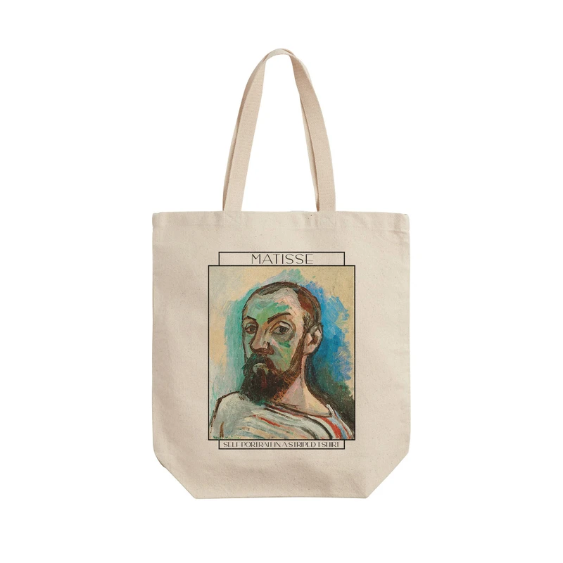 ساک خرید ترمه طراحان ایده مدل خودنگار در پیراهن خط خطی از ماتیس کد art0654 - L