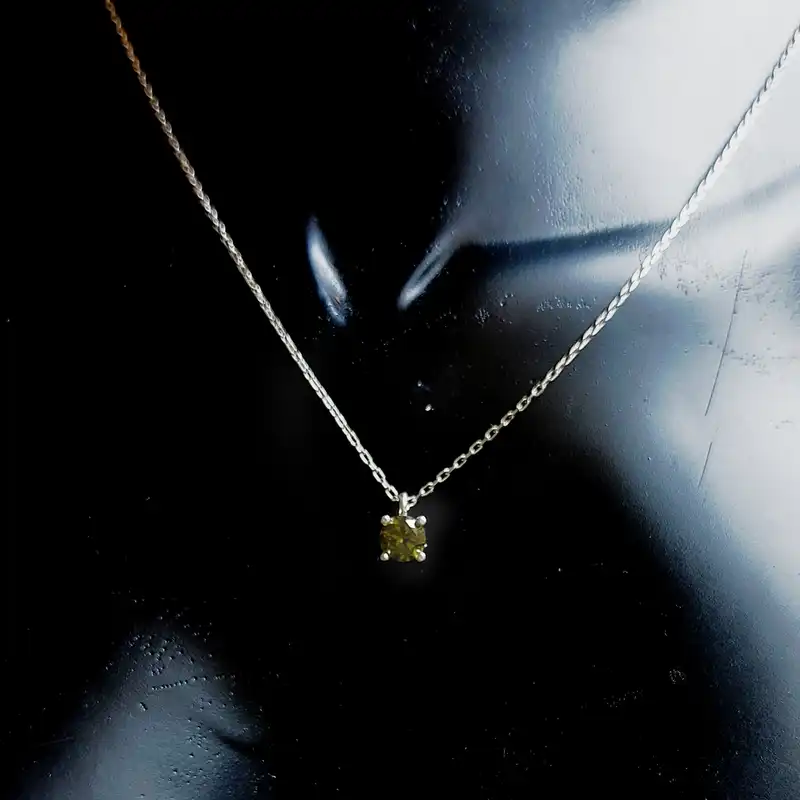 گردنبند نقره زنانه مدل تک نگین