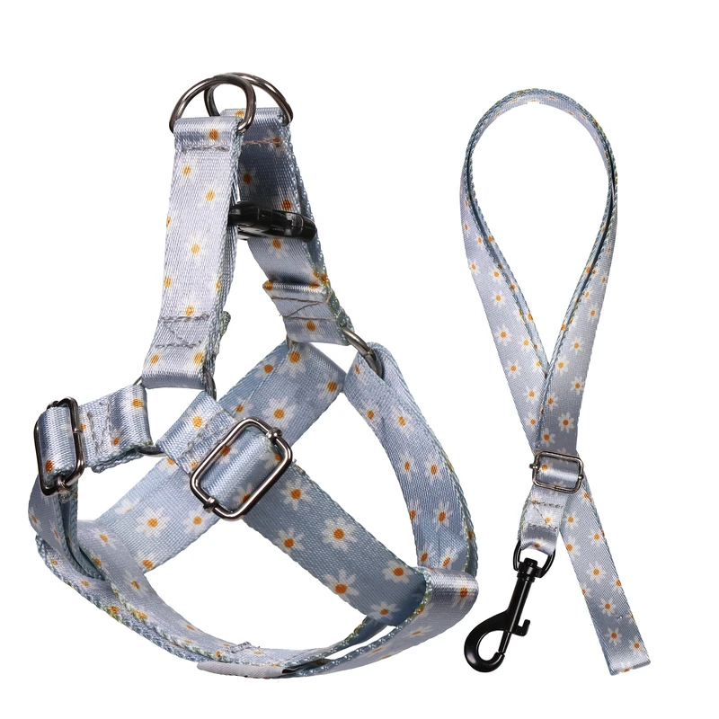 قلاده کتفی و بند قلاده سگ و گربه بیطار مدل گل سایز s