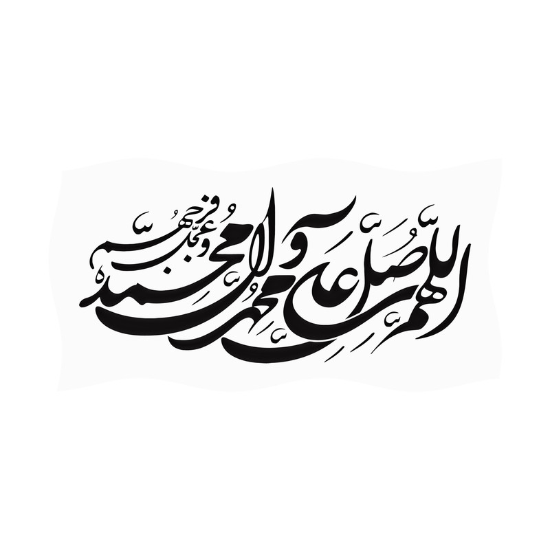 برچسب شیشه خودرو مکناس مدل صلوات کد 61891