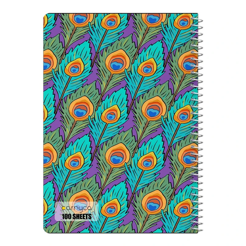 دفتر مشق 100 برگ سیمی کارنیکا طرح پترن بوهو Boho Pattern کد 99878