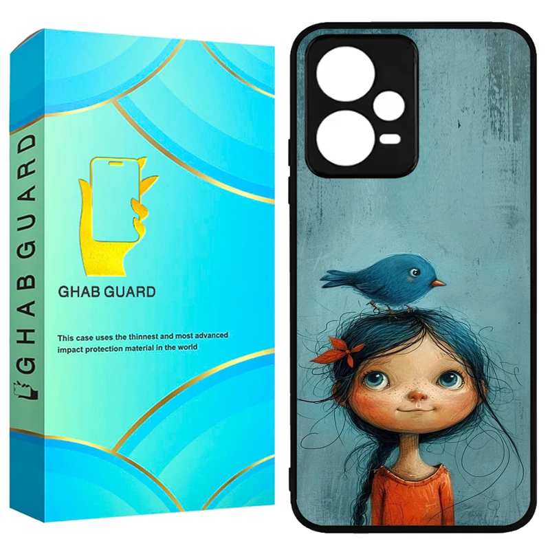 کاور قاب گارد طرح دختر و پرنده مدل GCHPX5P مناسب برای گوشی موبایل شیائومی Poco X5 Pro 5G