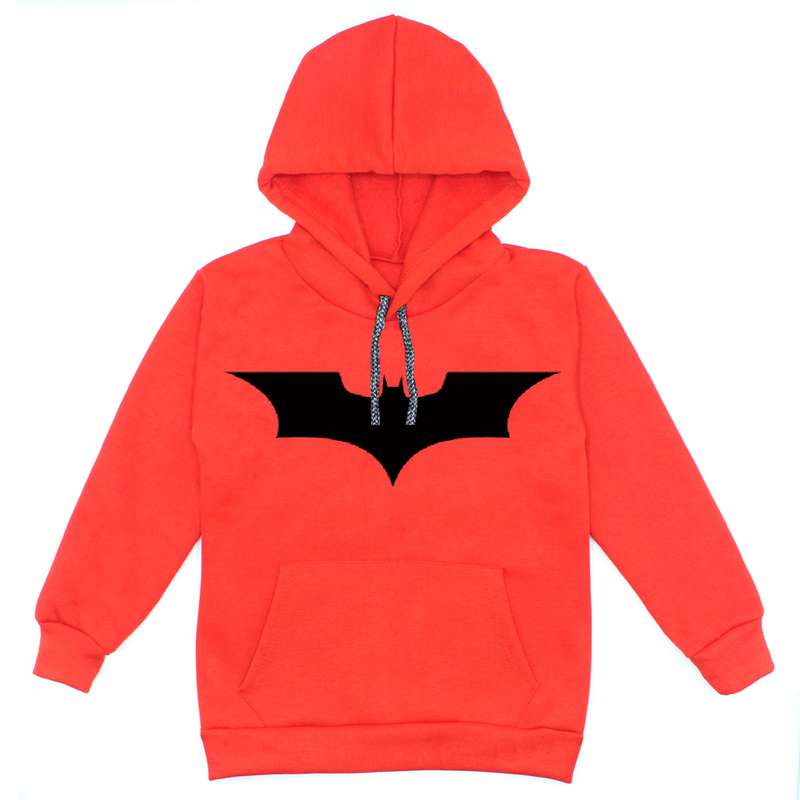 هودی پسرانه مدل بتمن W52 رنگ قرمز